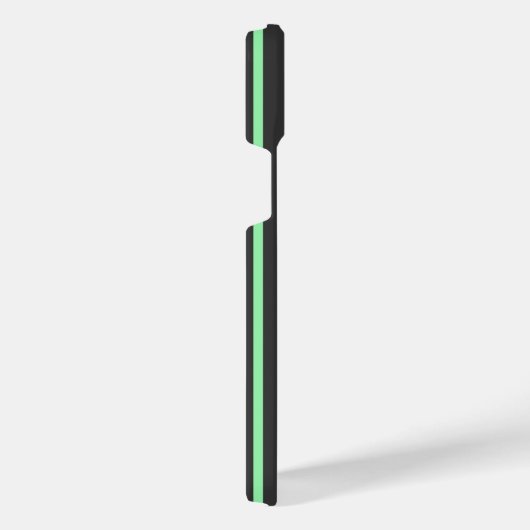 Fünf Streifen in grün und kohle iPhone Hülle (Rechte Seite)