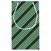 Fünf Streifen in grün und kohle Kleine Geschenktüte (Rückseite)