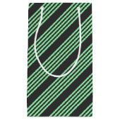 Fünf Streifen in grün und kohle Kleine Geschenktüte (Vorderseite)