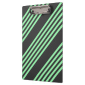 Fünf Streifen in grün und kohle Klemmbrett (Links)
