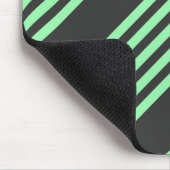 Fünf Streifen in grün und kohle Mousepad (Ecke)