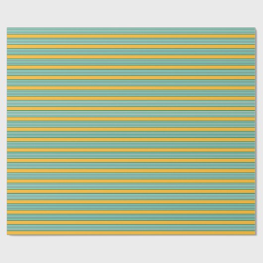 Fünf Streifen in grün und weiß, gelb Geschenkpapier (Flach)