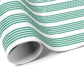 Fünf Streifen in grün und weiß Geschenkpapier (Rolleneckpunkt)