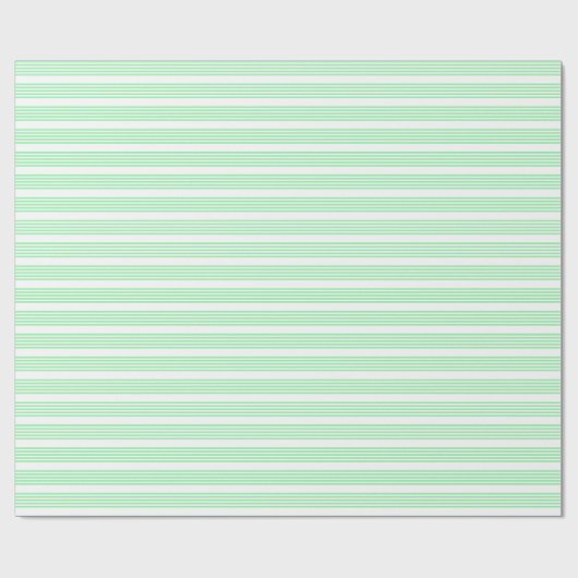 Fünf Streifen in grün und weiß Geschenkpapier (Flach)