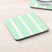 Fünf Streifen in grün und weiß Getränkeuntersetzer (Linke Seite)