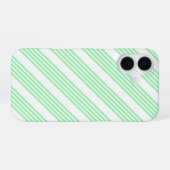 Fünf Streifen in grün und weiß iPhone 16 Hülle (Rückseite (Horizontal))