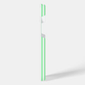 Fünf Streifen in grün und weiß iPhone Hülle (Linke Seite)