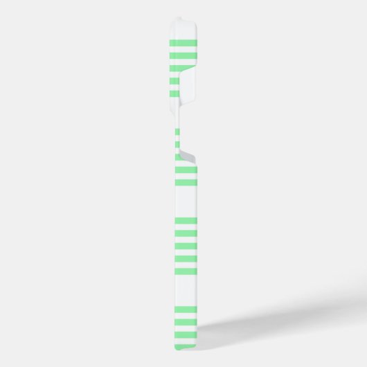 Fünf Streifen in grün und weiß iPhone Hülle (Linke Seite)