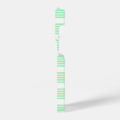 Fünf Streifen in grün und weiß iPhone Hülle (Linke Seite)