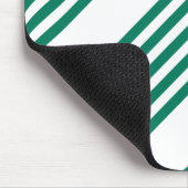 Fünf Streifen in grün und weiß Mousepad (Ecke)