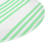 Fünf Streifen in grün und weiß Schneidebrett (Ecke)