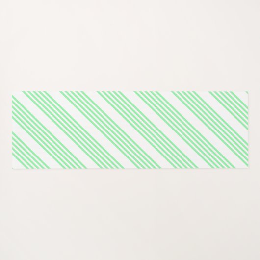 Fünf Streifen in grün und weiß Yogamatte (Rückseite (Horizontal))