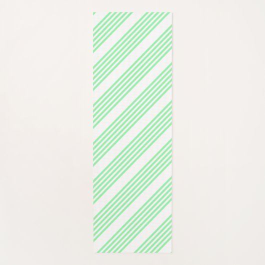 Fünf Streifen in grün und weiß Yogamatte (Vorderseite)