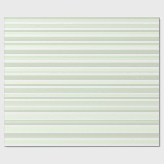 Fünf Streifen in hellgrün und weiß Geschenkpapier (Flach)