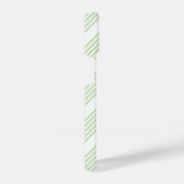 Fünf Streifen in hellgrün und weiß iPhone Hülle (Rechte Seite)