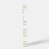 Fünf Streifen in hellgrün und weiß iPhone Hülle (Linke Seite)