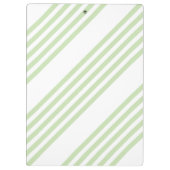 Fünf Streifen in hellgrün und weiß Klemmbrett (Rückseite)