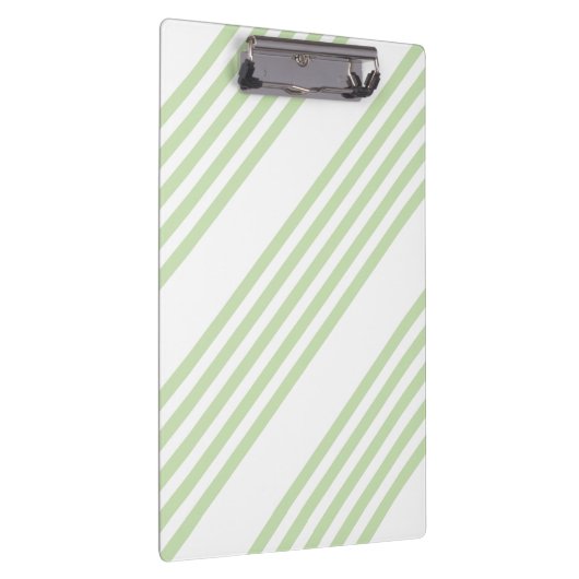 Fünf Streifen in hellgrün und weiß Klemmbrett (Rechts)