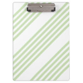 Fünf Streifen in hellgrün und weiß Klemmbrett (Vorderseite)