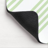 Fünf Streifen in hellgrün und weiß Mousepad (Ecke)