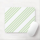 Fünf Streifen in hellgrün und weiß Mousepad (Mit Mouse)