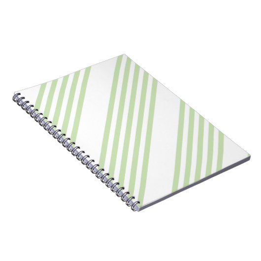 Fünf Streifen in hellgrün und weiß Notizblock (Rechte Seite)