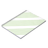 Fünf Streifen in hellgrün und weiß Notizblock (Linke Seite)