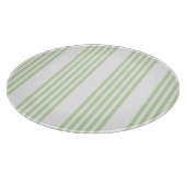 Fünf Streifen in hellgrün und weiß Schneidebrett (Ecke)