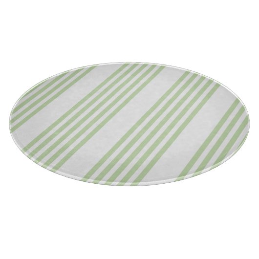 Fünf Streifen in hellgrün und weiß Schneidebrett (Ecke)