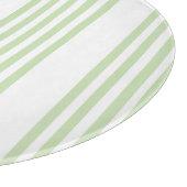 Fünf Streifen in hellgrün und weiß Schneidebrett (Ecke)