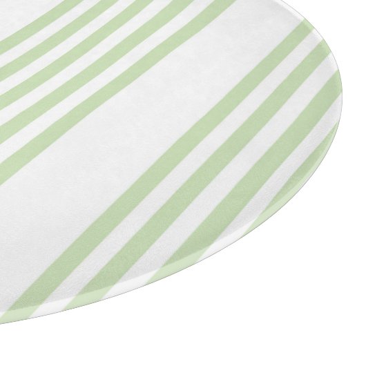 Fünf Streifen in hellgrün und weiß Schneidebrett (Ecke)