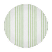 Fünf Streifen in hellgrün und weiß Schneidebrett (Vorderseite)