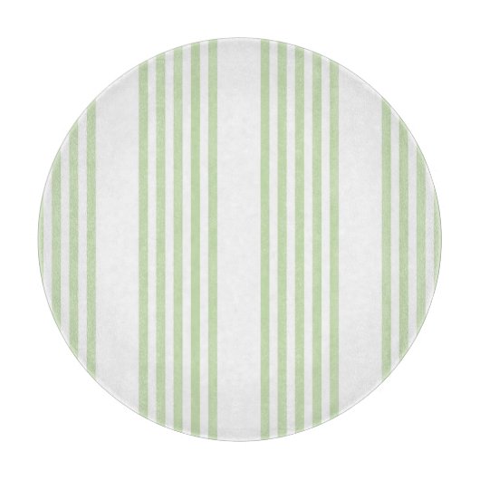 Fünf Streifen in hellgrün und weiß Schneidebrett (Vorderseite)