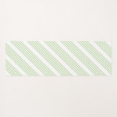 Fünf Streifen in hellgrün und weiß Yogamatte (Rückseite (Horizontal))