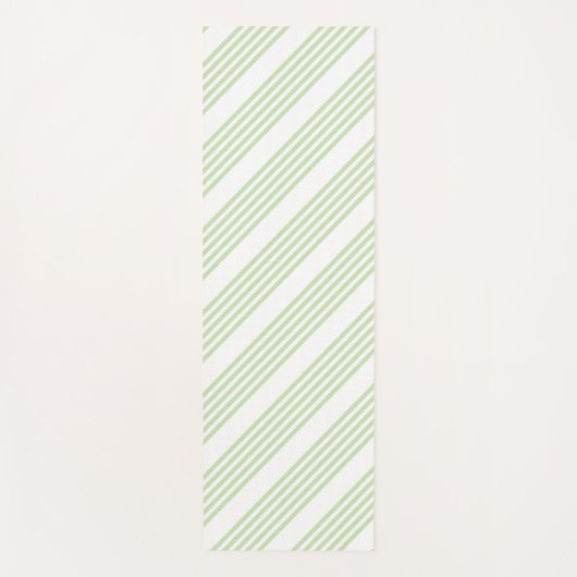 Fünf Streifen in hellgrün und weiß Yogamatte (Vorderseite)
