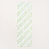 Fünf Streifen in hellgrün und weiß Yogamatte (Rückseite)