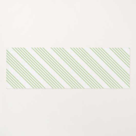 Fünf Streifen in hellgrün und weiß Yogamatte (Vorderseite (Horizontal))