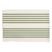 Fünf Streifen in Olivgrün und Beige Kissenbezug (Vorderseite)