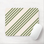 Fünf Streifen in Olivgrün und Beige Mousepad (Mit Mouse)