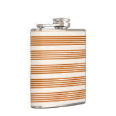 Fünf Streifen in Orange und Beige Flachmann (Rechts)