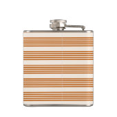 Fünf Streifen in Orange und Beige Flachmann (Rückseite)