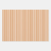 Fünf Streifen in Orange und Beige Geschenkpapier Set (Vorderseite 3)