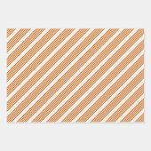 Fünf Streifen in Orange und Beige Geschenkpapier Set (Vorderseite 2)