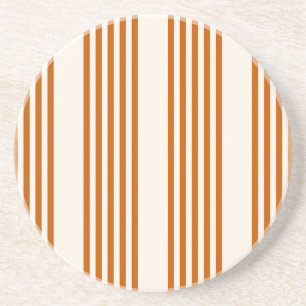 Fünf Streifen in Orange und Beige Getränkeuntersetzer