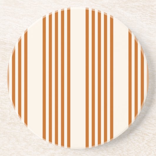 Fünf Streifen in Orange und Beige Getränkeuntersetzer (Vorne)
