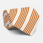 Fünf Streifen in Orange und Beige Krawatte (Gerollt)