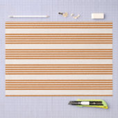Fünf Streifen in Orange und Beige Seidenpapier (Handwerk)