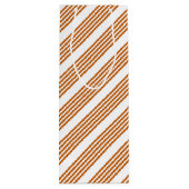 Fünf Streifen in Orange und Weiß Geschenktüte Für Weinflaschen (Rückseite)