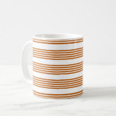Fünf Streifen in Orange und Weiß Kaffeetasse (Vorderseite Links)