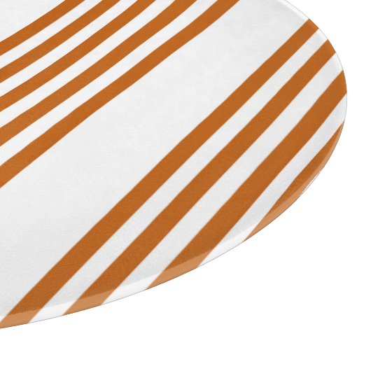 Fünf Streifen in Orange und Weiß Schneidebrett (Ecke)